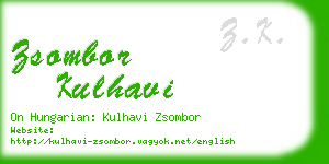 zsombor kulhavi business card